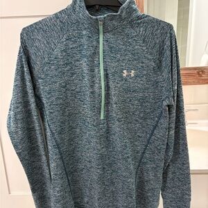 Under Armour womens Heathered blue Quarter-Zip Pullover